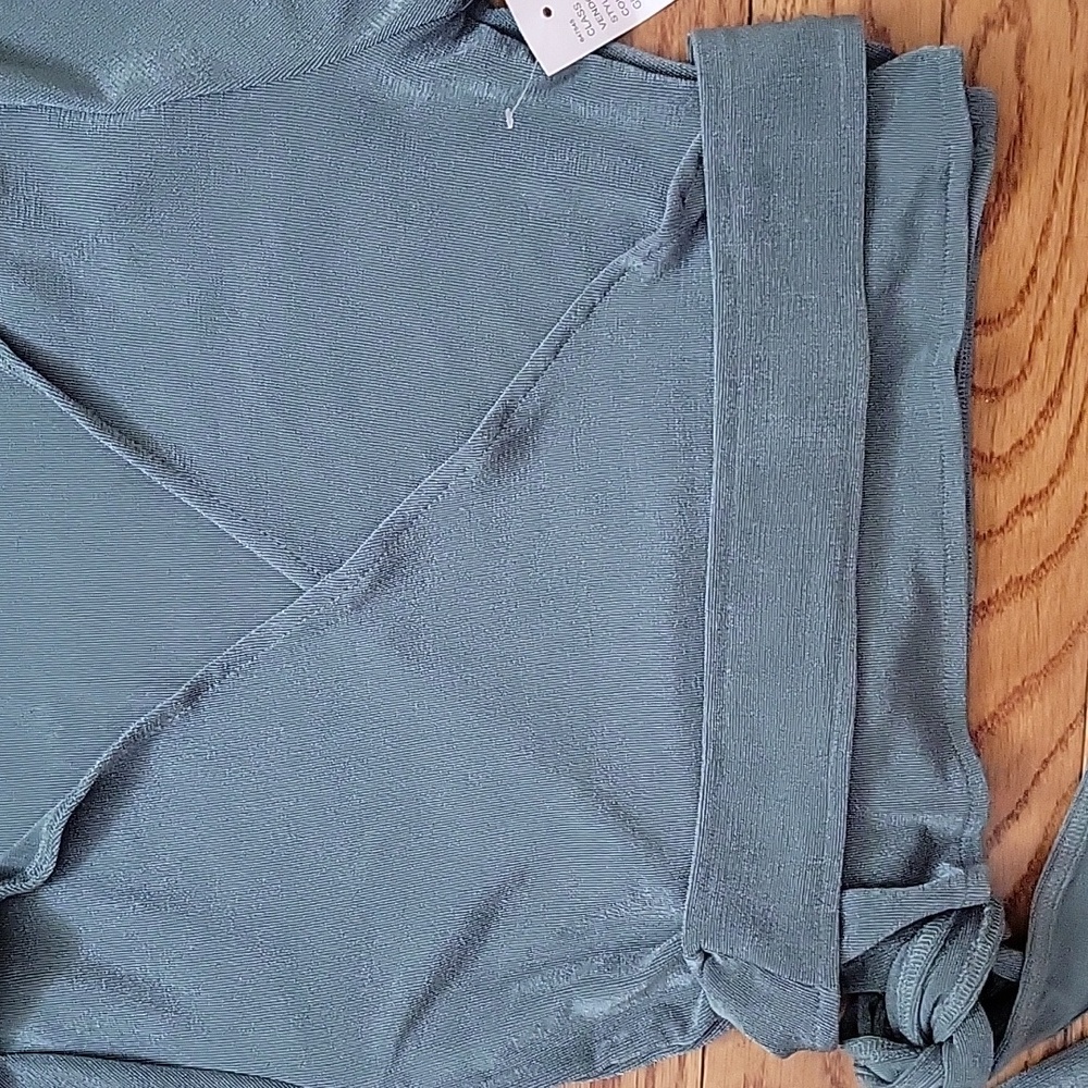 NWT PacSun Teal Wrap Top - Picture 3 of 6